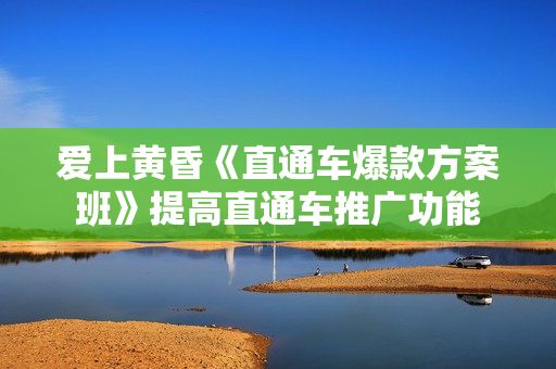 爱上黄昏《直通车爆款方案班》提高直通车推广功能