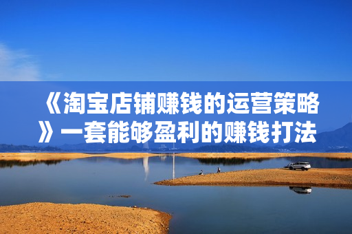 《淘宝店铺赚钱的运营策略》一套能够盈利的赚钱打法，适合中小卖家