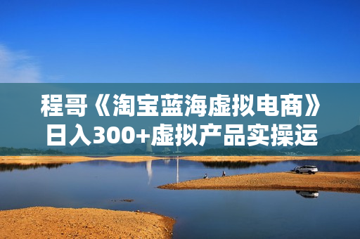 程哥《淘宝蓝海虚拟电商》日入300+虚拟产品实操运营，蓝海选品+案例拆解