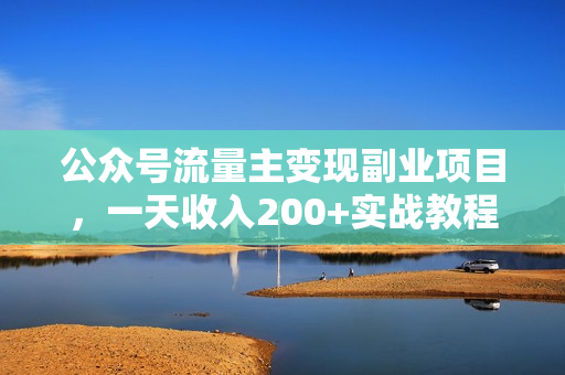 公众号流量主变现副业项目，一天收入200+实战教程视频