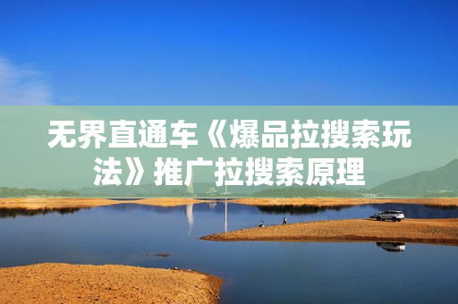无界直通车《爆品拉搜索玩法》推广拉搜索原理
