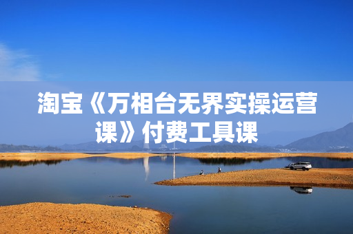 淘宝《万相台无界实操运营课》付费工具课