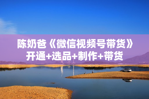 陈奶爸《微信视频号带货》开通+选品+制作+带货