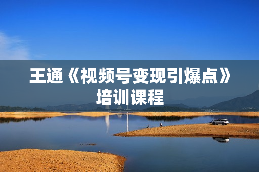 王通《视频号变现引爆点》培训课程