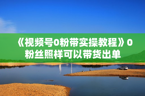 《视频号0粉带实操教程》0粉丝照样可以带货出单