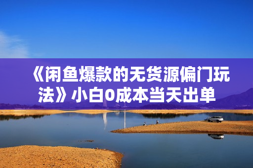 《闲鱼爆款的无货源偏门玩法》小白0成本当天出单