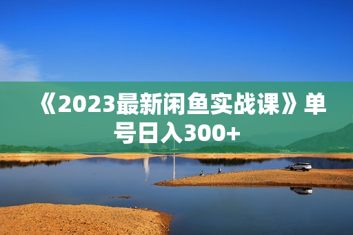《2023最新闲鱼实战课》单号日入300+