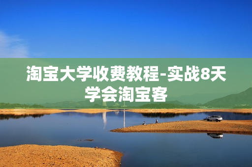 淘宝大学收费教程-实战8天学会淘宝客