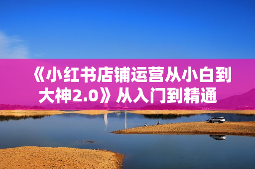 《小红书店铺运营从小白到大神2.0》从入门到精通