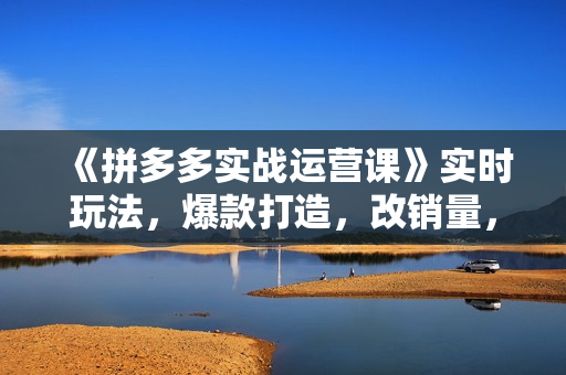 《拼多多实战运营课》实时玩法，爆款打造，改销量，补大单，AB单，直播