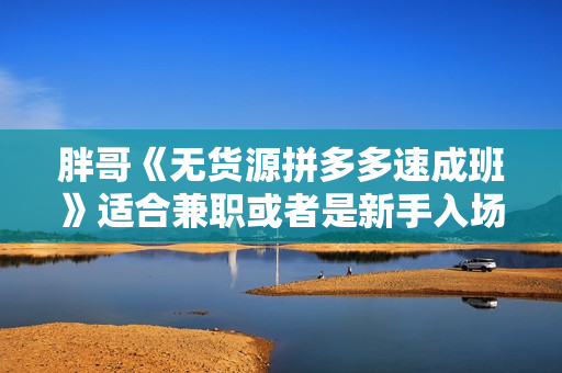 胖哥《无货源拼多多速成班》适合兼职或者是新手入场