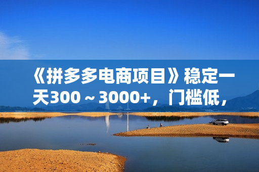 《拼多多电商项目》稳定一天300～3000+，门槛低，出单快