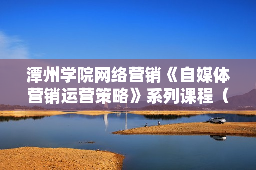 潭州学院网络营销《自媒体营销运营策略》系列课程（共21节）视频教程