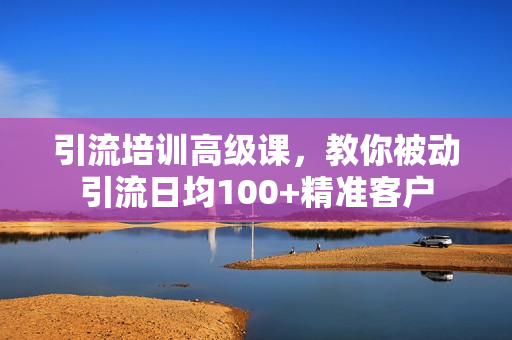 引流培训高级课，教你被动引流日均100+精准客户