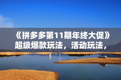 《拼多多第11期年终大促》超级爆款玩法，活动玩法，付费工具玩法，诊断和方向