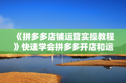 《拼多多店铺运营实操教程》快速学会拼多多开店和运营，少踩坑，多盈利