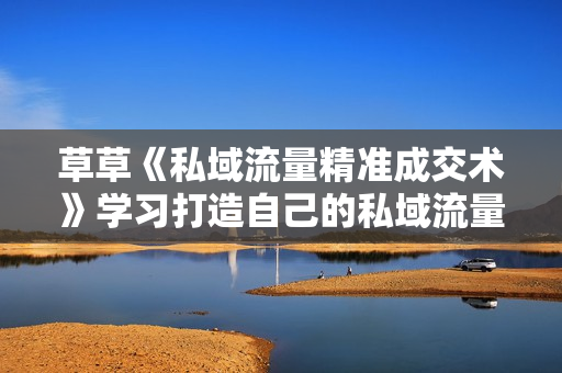 草草《私域流量精准成交术》学习打造自己的私域流量