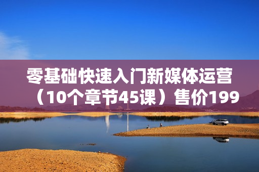 零基础快速入门新媒体运营（10个章节45课）售价199元
