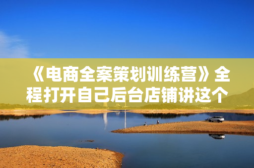 《电商全案策划训练营》全程打开自己后台店铺讲这个案例
