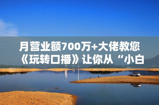 月营业额700万+大佬教您《玩转口播》让你从“小白”到剪辑“大师”