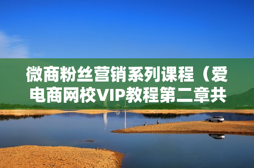 微商粉丝营销系列课程（爱电商网校VIP教程第二章共26课）售价1200