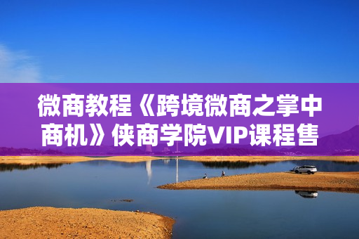 微商教程《跨境微商之掌中商机》侠商学院VIP课程售价1000元高清版