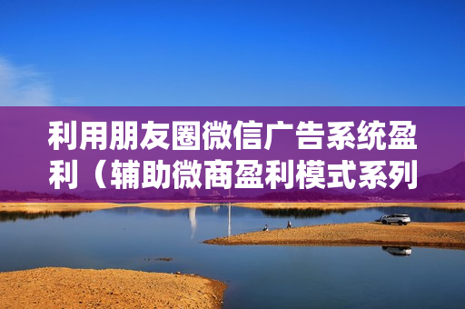 利用朋友圈微信广告系统盈利（辅助微商盈利模式系列教程4节课）