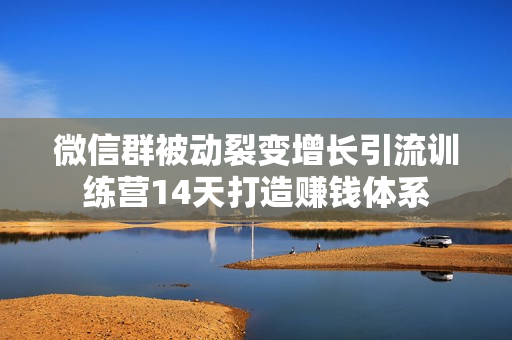 微信群被动裂变增长引流训练营14天打造赚钱体系