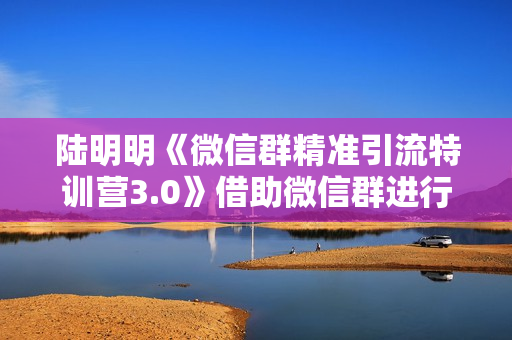 陆明明《微信群精准引流特训营3.0》借助微信群进行引流操作，打造私域流量池