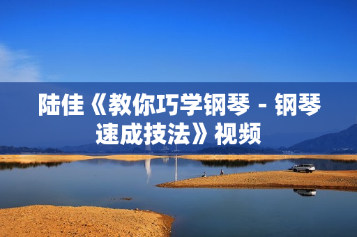 陆佳《教你巧学钢琴－钢琴速成技法》视频