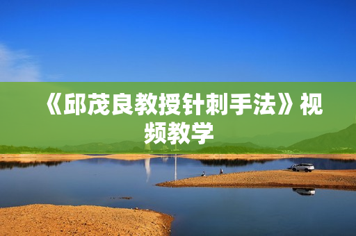 《邱茂良教授针刺手法》视频教学