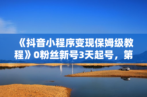 《抖音小程序变现保姆级教程》0粉丝新号3天起号，第1条视频就有收入